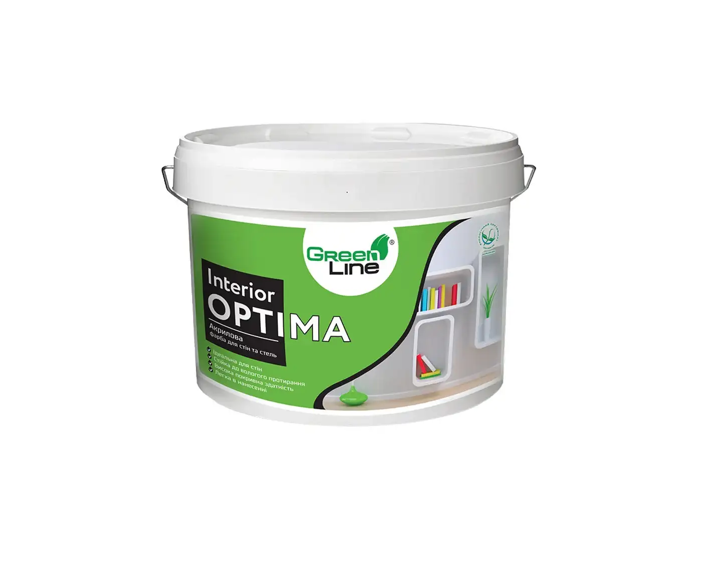 Фарба інтер'єрна акрилова Green Line Interior Optima (10 л)