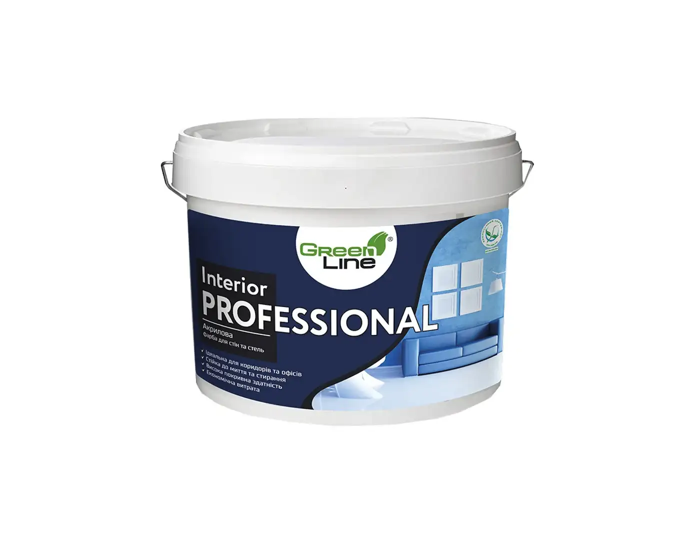 Фарба інтер'єрна акрилова Green Line Interior Professional (10 л)