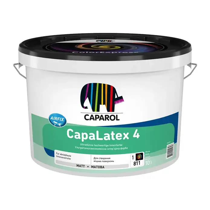 Фарба інтер'єрна латексна матова Caparol CapaLatex 4 База 1 (10 л)