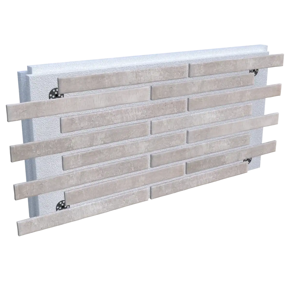 Фасадна термопанель Loft Brick Аргента срібний