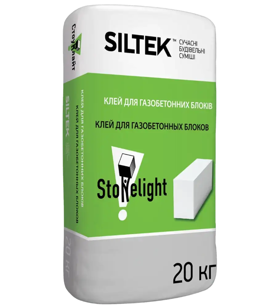 Клей для газоблоку Stonelight 20 кг — мішок