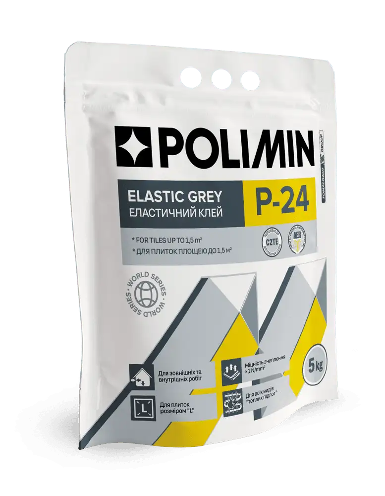 Клей для плитки Полімін P-24 ELASTIC GREY (25 кг) (копія)