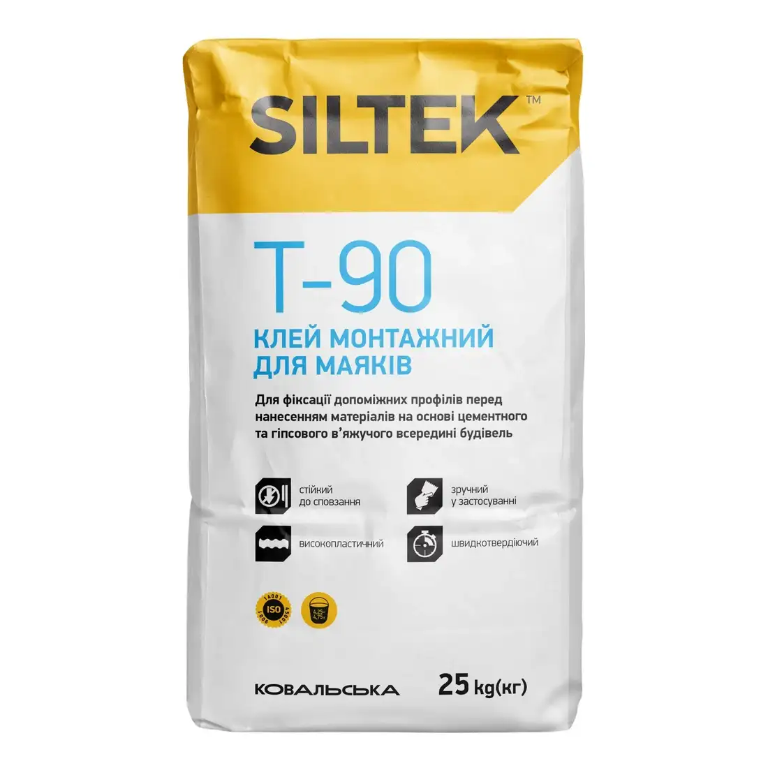 Клей монтажний для маяків Siltek T-90 (25 кг)