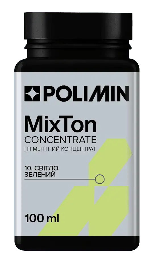 Колоранти для тонування фарб, пігмент Polimin MixTon concentrrate / №10 (світло-зелений), 100 мл