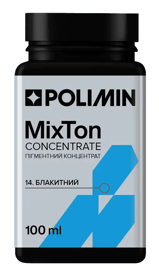 Колоранти для тонування фарб, пігмент Polimin MixTon concentrrate / №14 (блакитний), 100 мл