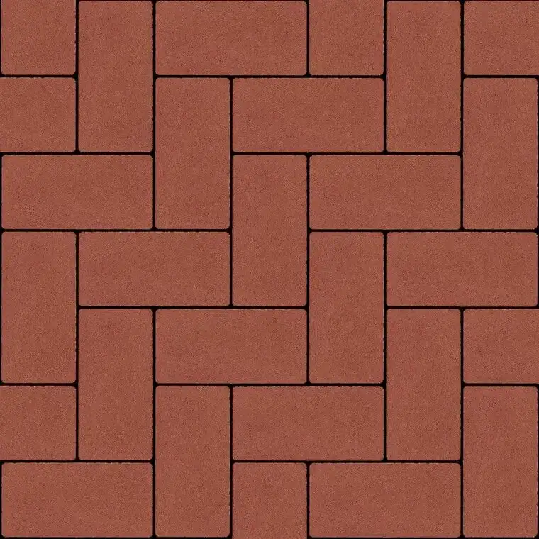 Бруківка Ковальська 200×100×80 без фаски паприка