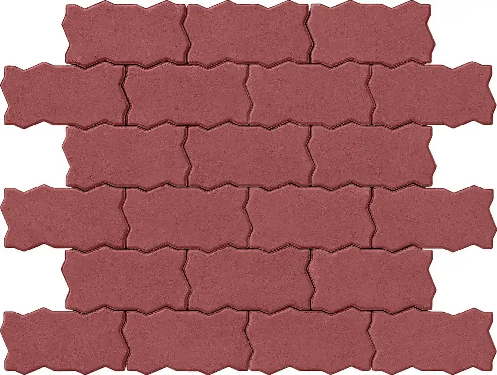 Тротуарна плитка Ковальська Фалка 300×150×100 вишня