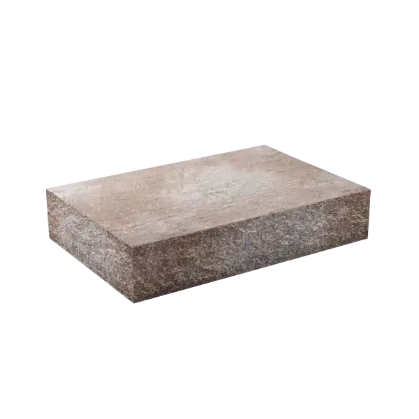 Колота сходинка Ковальська 3 колоті сторони 750×500×150 палермо — рендер колотої сходинки