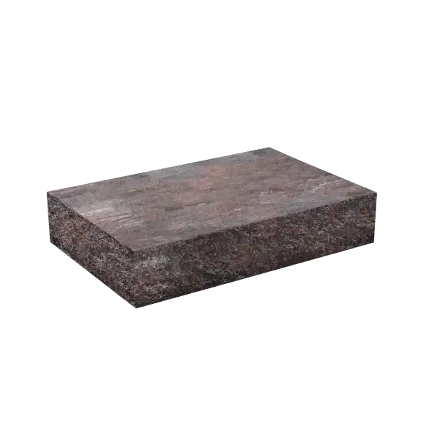 Колота сходинка Ковальська 3 колоті сторони 750×500×150 терра — рендер колотої сходинки