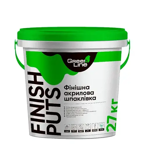 Шпаклівка фінішна акрилова Green Line Finish Puts (8 кг)