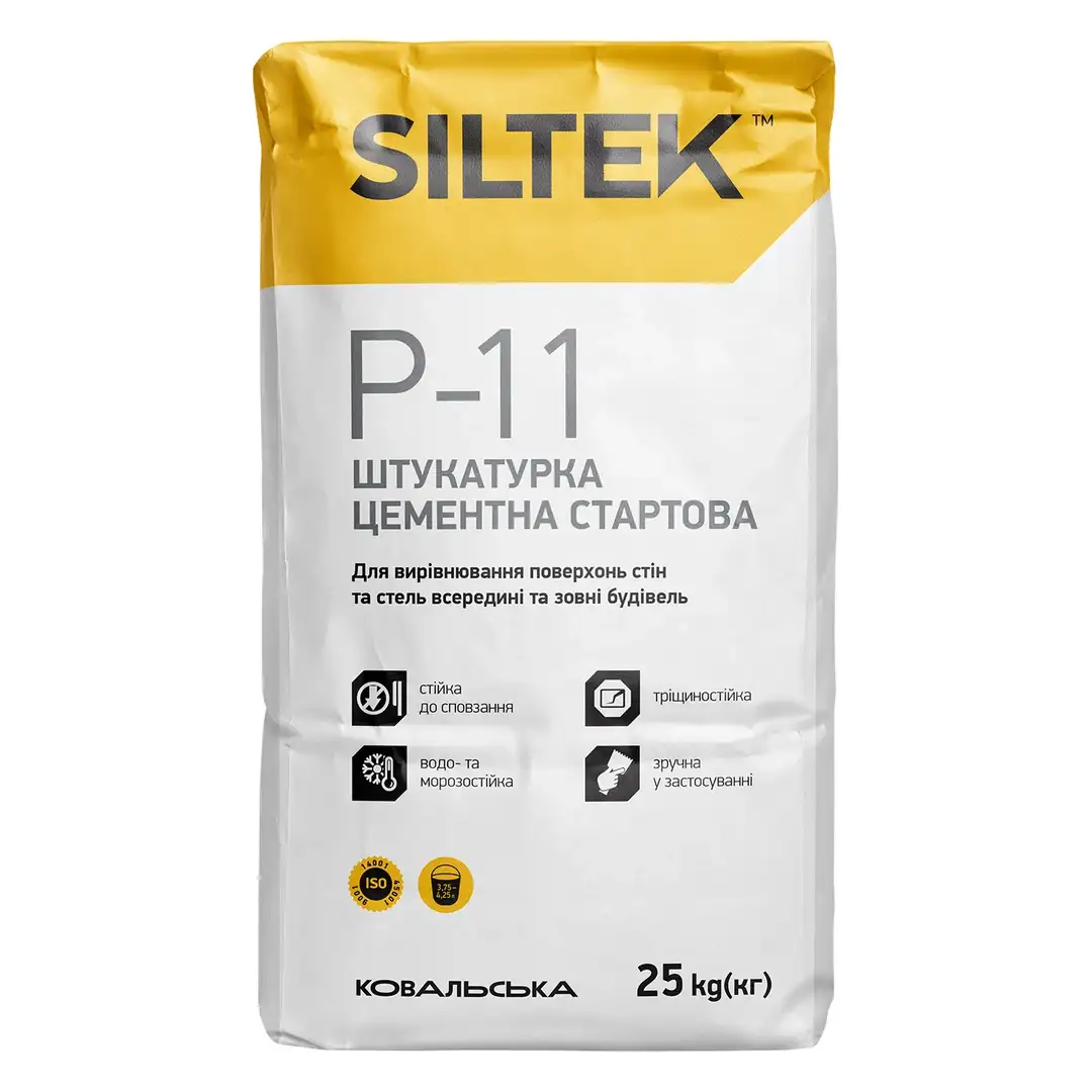 Штукатурка цементна стартова Siltek P-11 (25 кг)