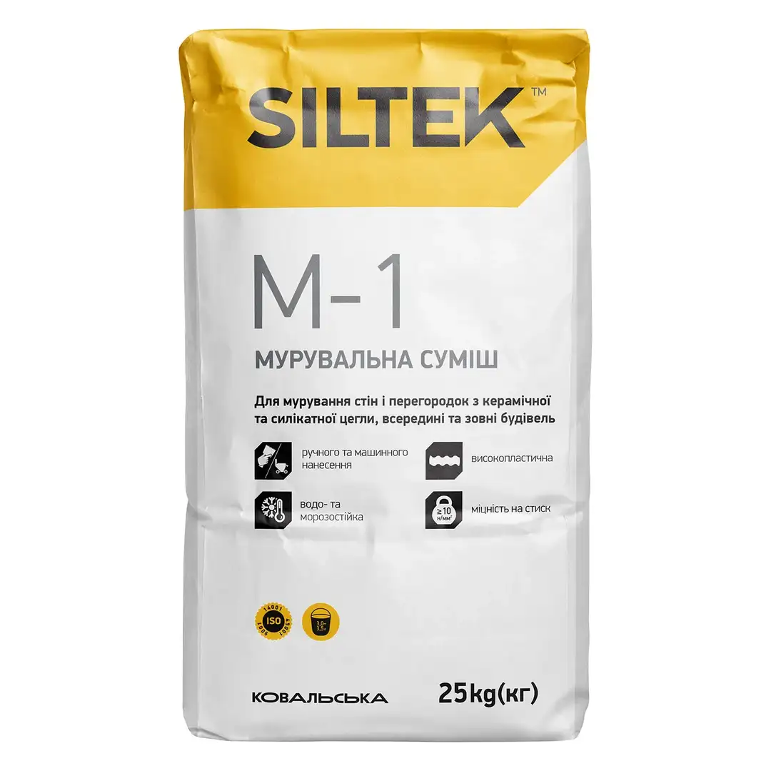Суміш мурувальна для цегли Siltek M-1-100 (25 кг, Літо)