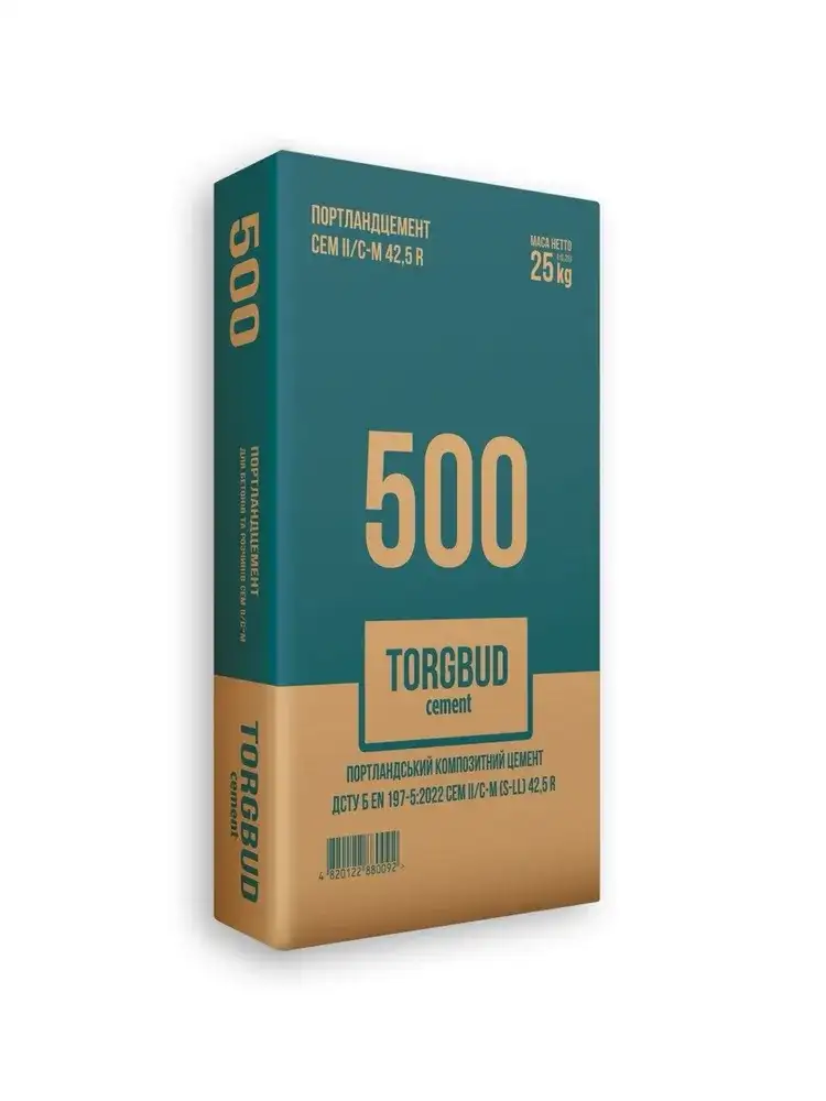 Цемент TORGBUD ПЦ I-500Р (25 кг)
