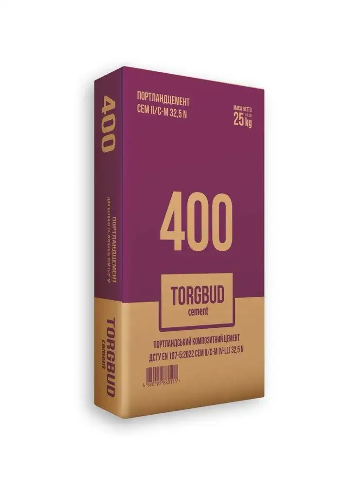 Цемент TORGBUD ПЦ ІІ/А-Ш-400Р (25 кг)
