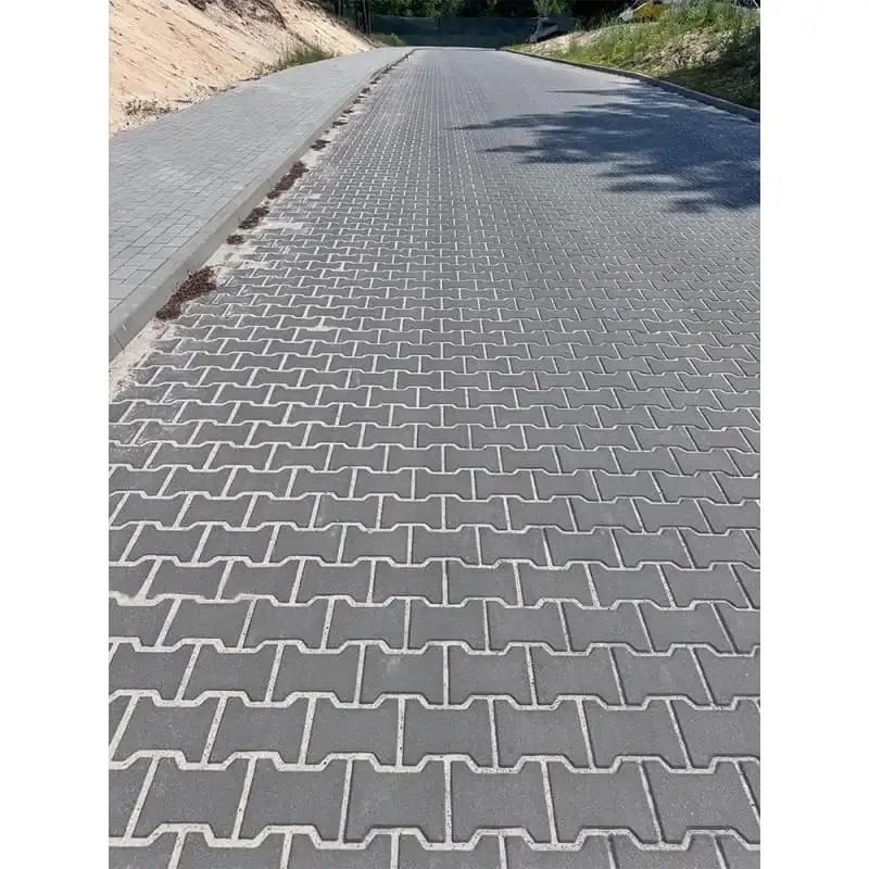Тротуарна плитка Золотий Мандарин Подвійна Т 200×170 60 мм чорний (графіт)