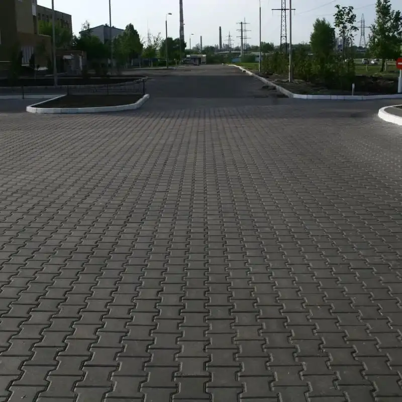 Тротуарна плитка Золотий Мандарин Подвійна Т 200×170 80 мм сірий