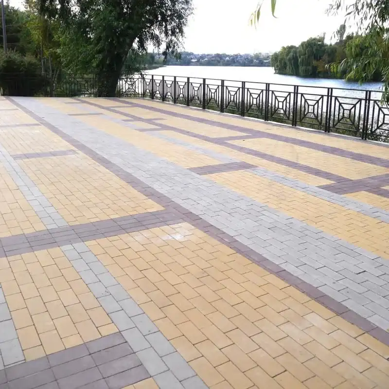 Бруківка Золотий Мандарин 200×100 40 мм без фаски жовтий